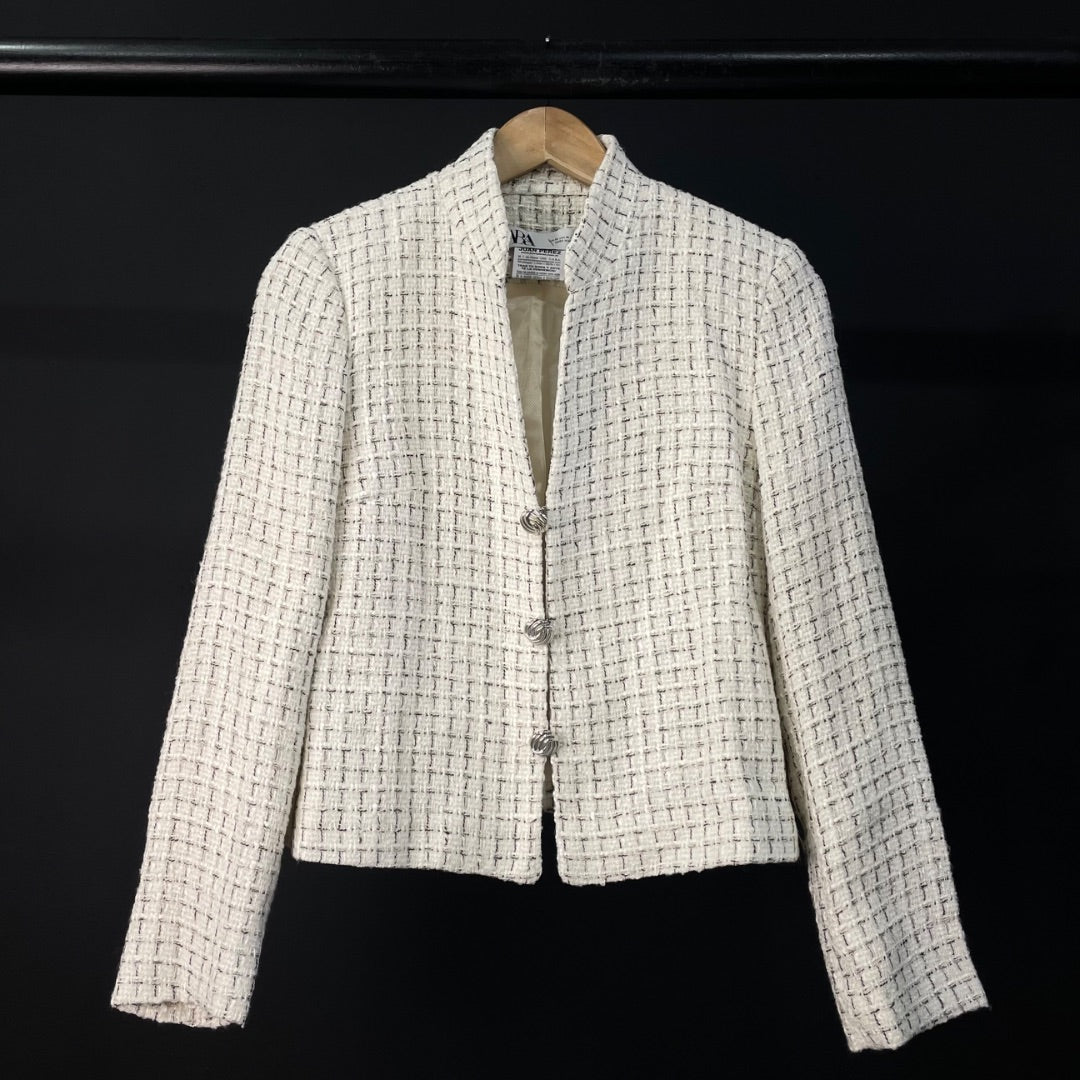 ZARA Saco Blanco Talle M