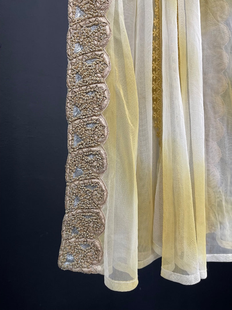 SIN MARCA Vestido Sin Manga Beige Talle S