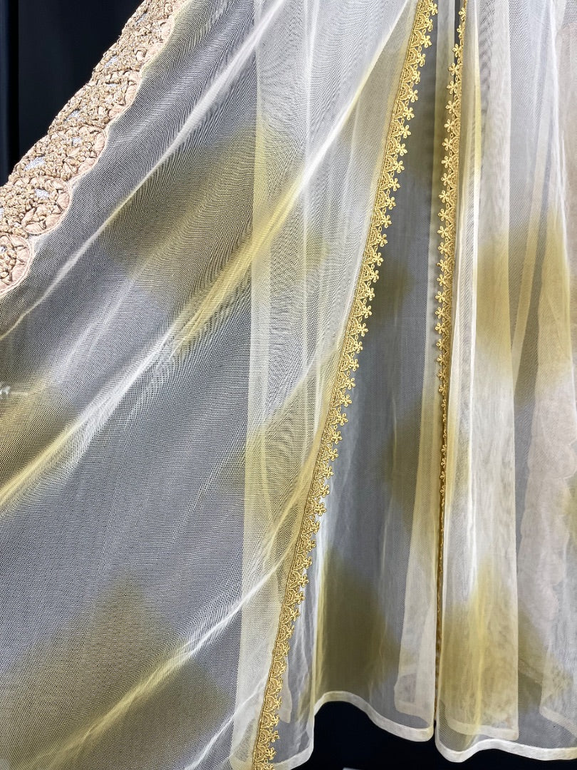SIN MARCA Vestido Sin Manga Beige Talle S
