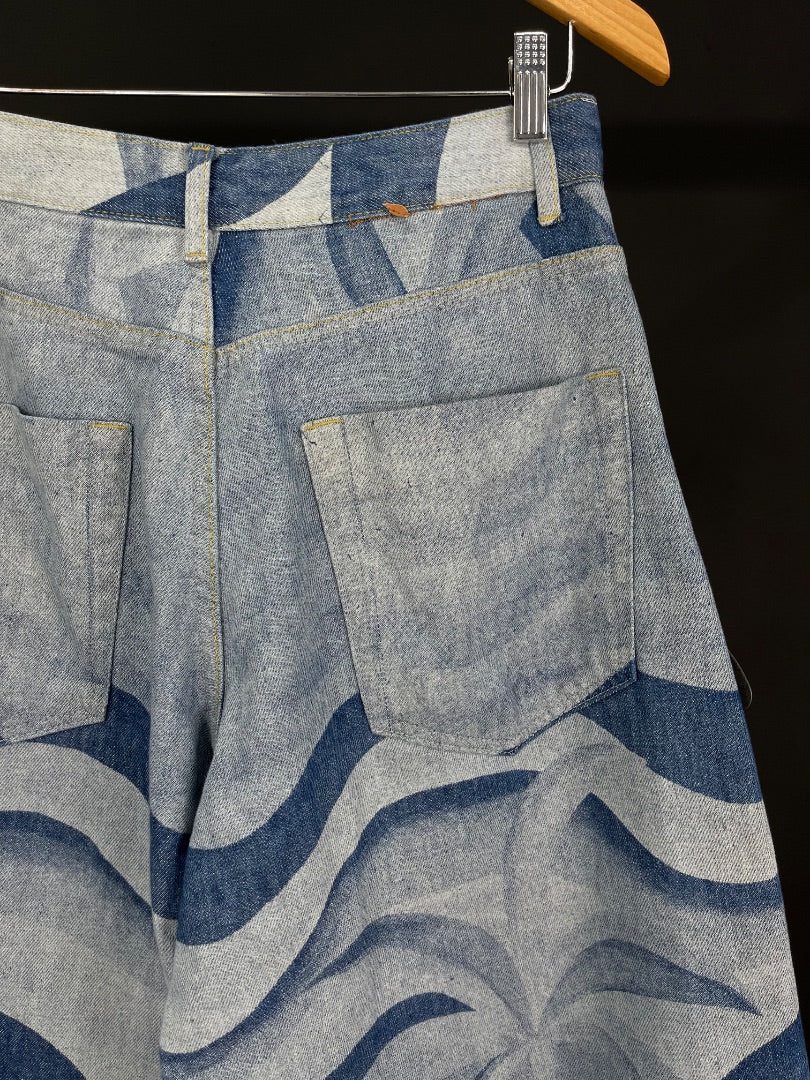 SIN MARCA Pantalon Jean Celeste Talle 38