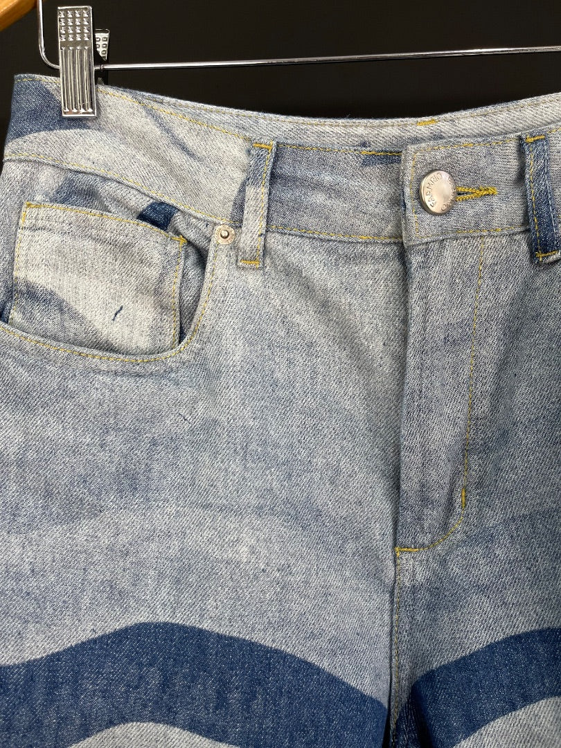 SIN MARCA Pantalon Jean Celeste Talle 38