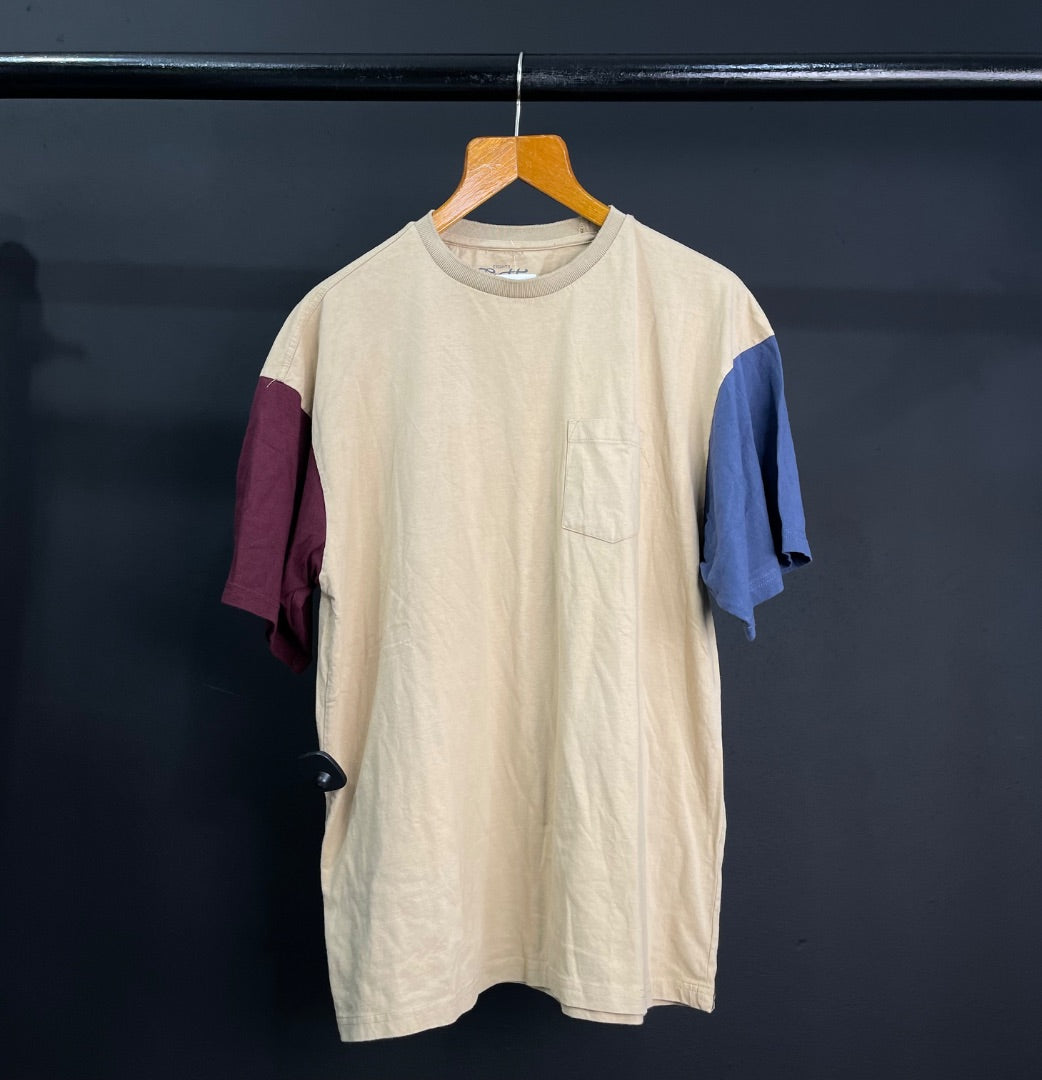EIGHTY EIGHT Remera Manga Corta Varios Beige y Azul Talle XL