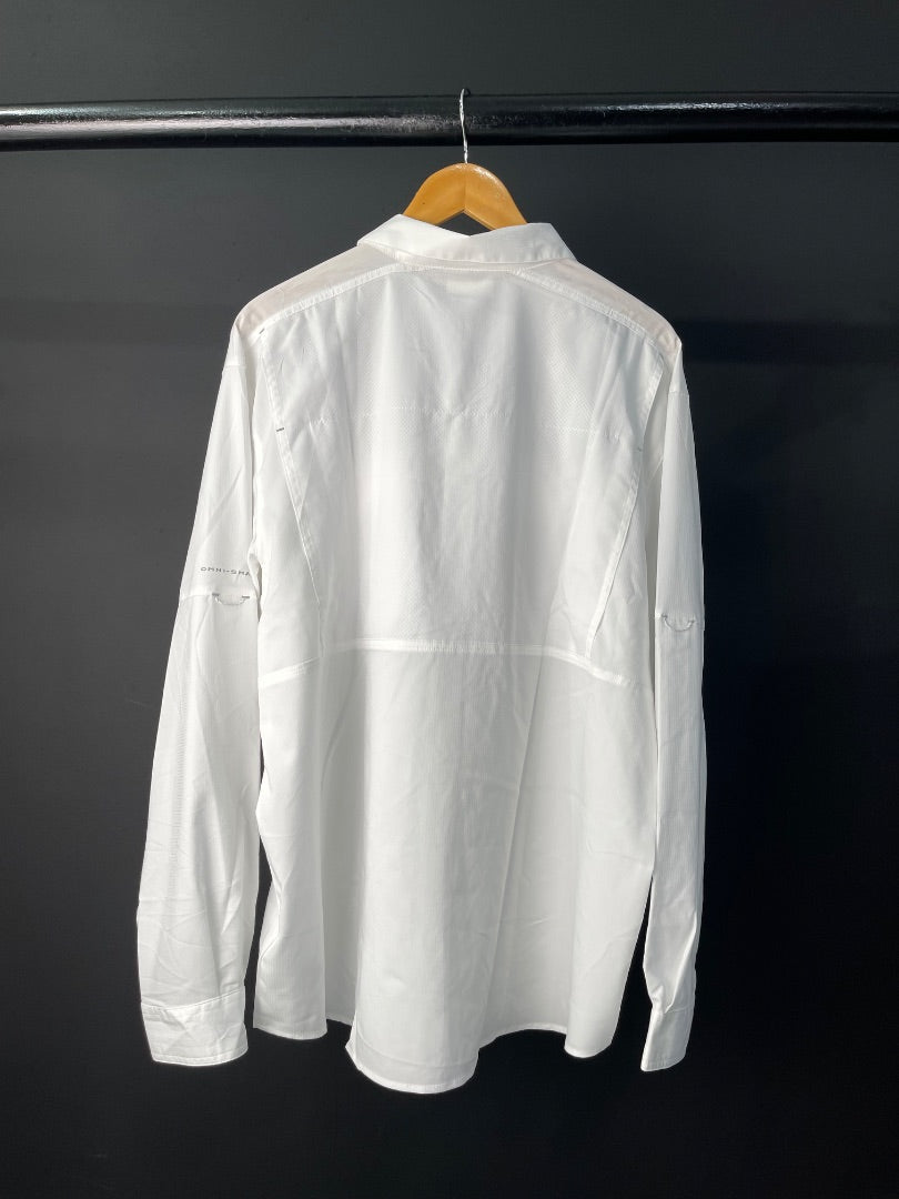 COLUMBIA Camisa Manga Larga Blanco Talle XL