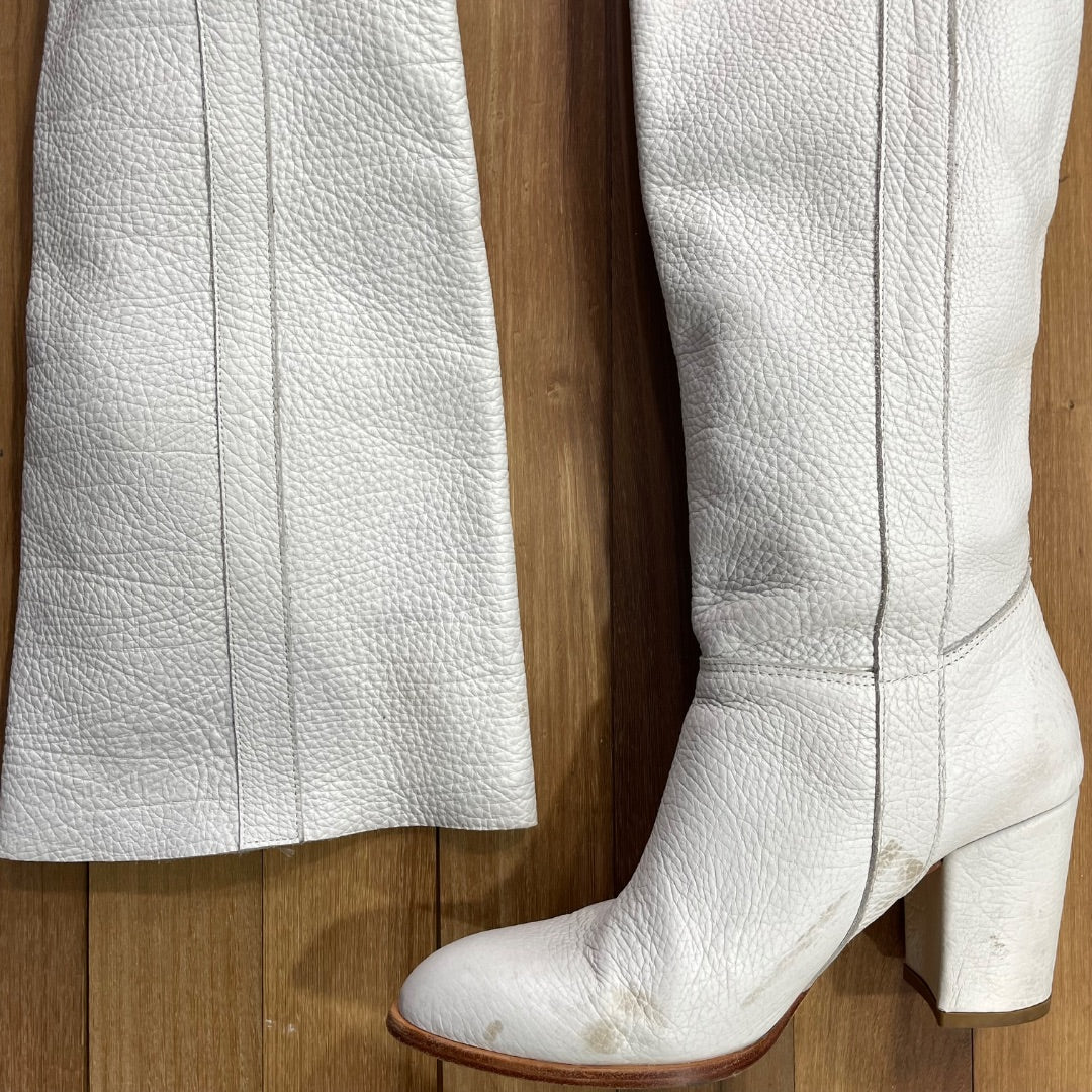 PRUNE Bota Larga Blanco Talle 39