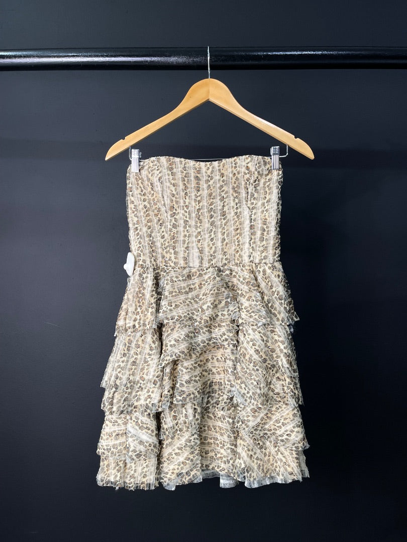 SIN MARCA Vestido Strapless Varios  Animal Print Talle S