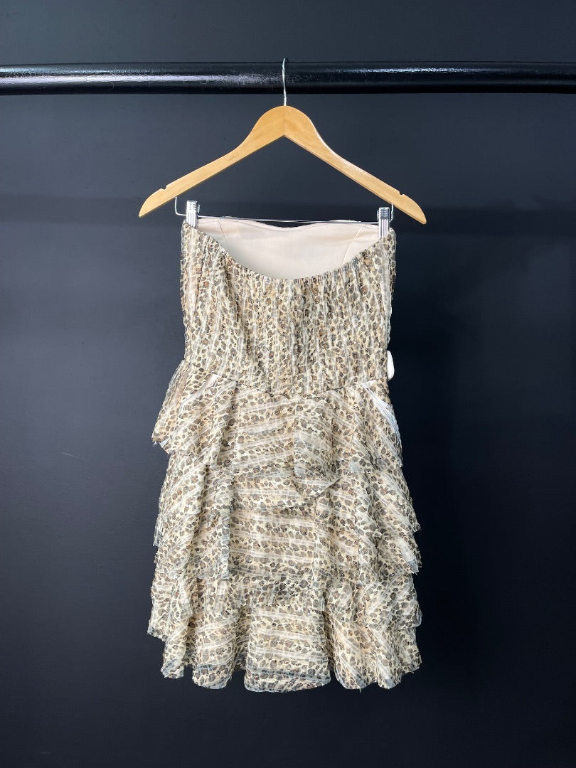SIN MARCA Vestido Strapless Varios  Animal Print Talle S