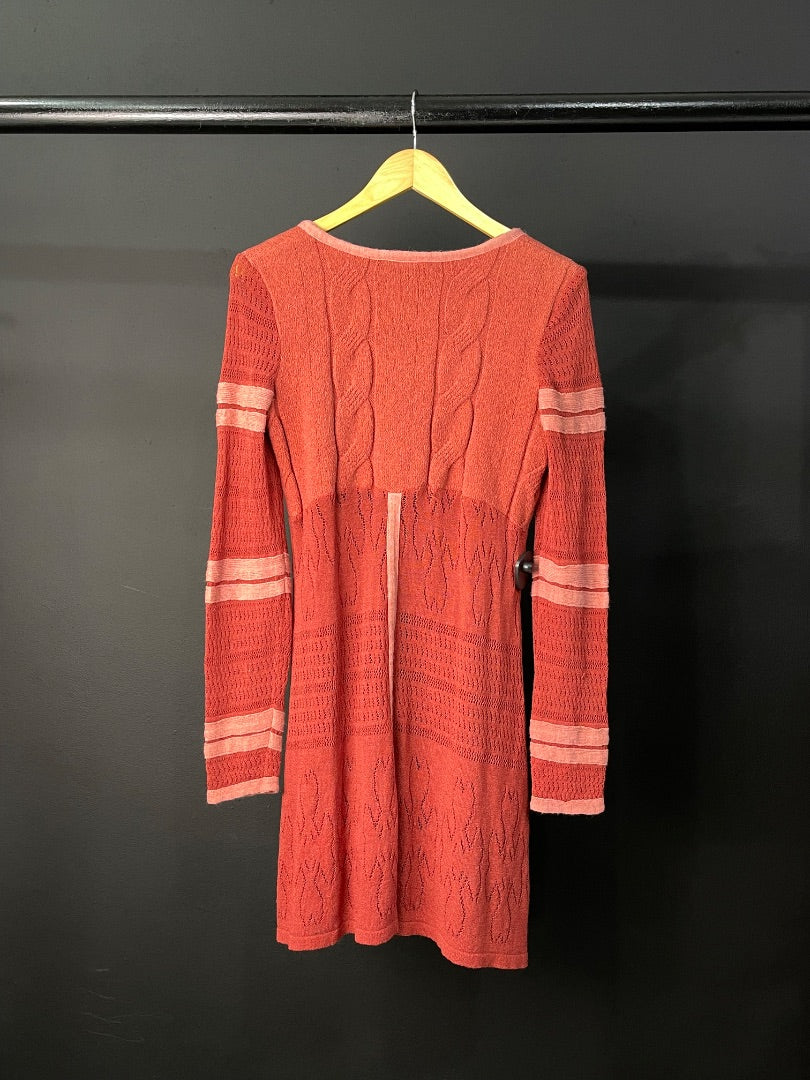 RUT EISLER Sweater Abierto Terracota Talle 2