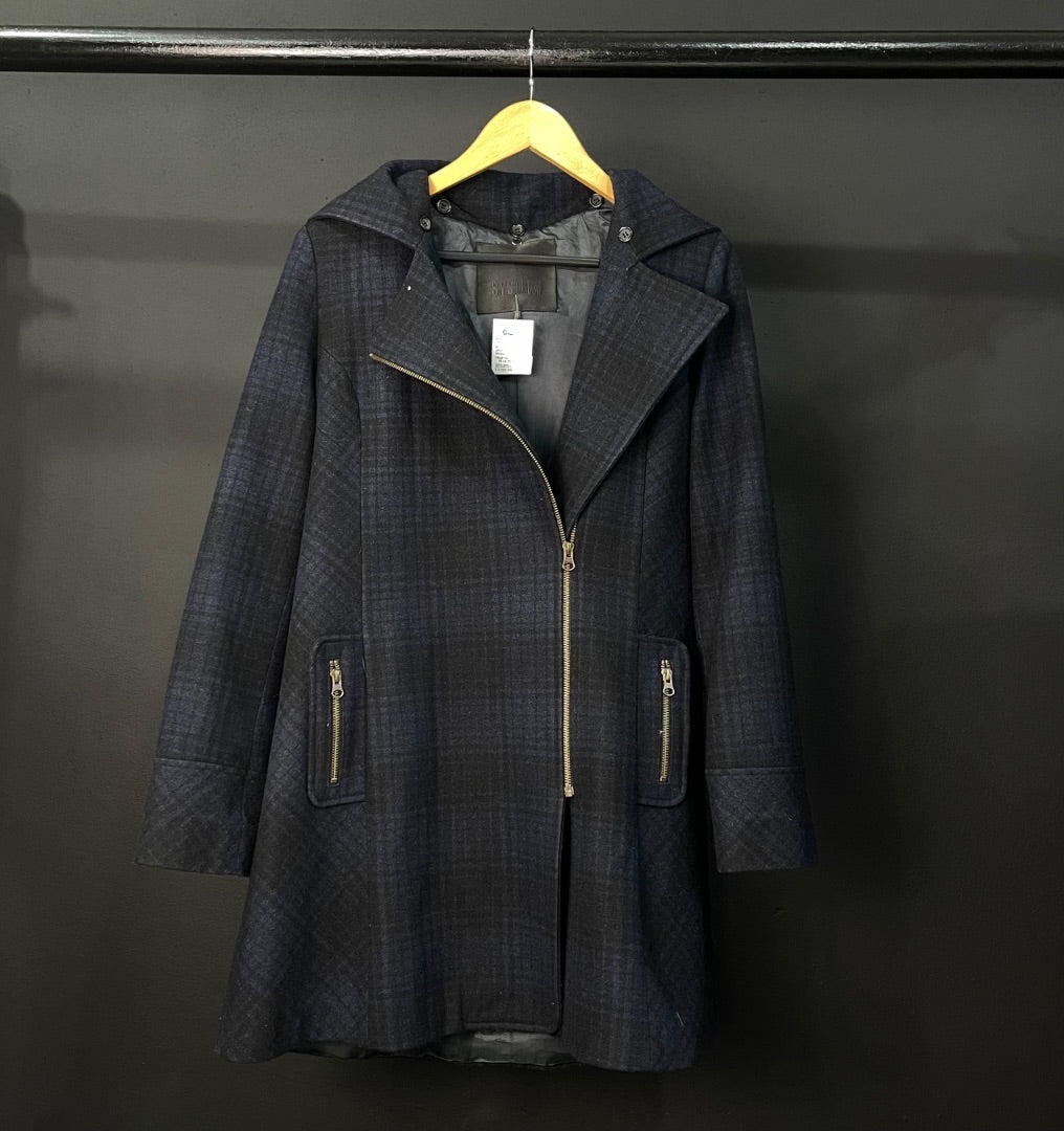 SYSTEM BASIC Saco Varios Escoces Azul Talle L