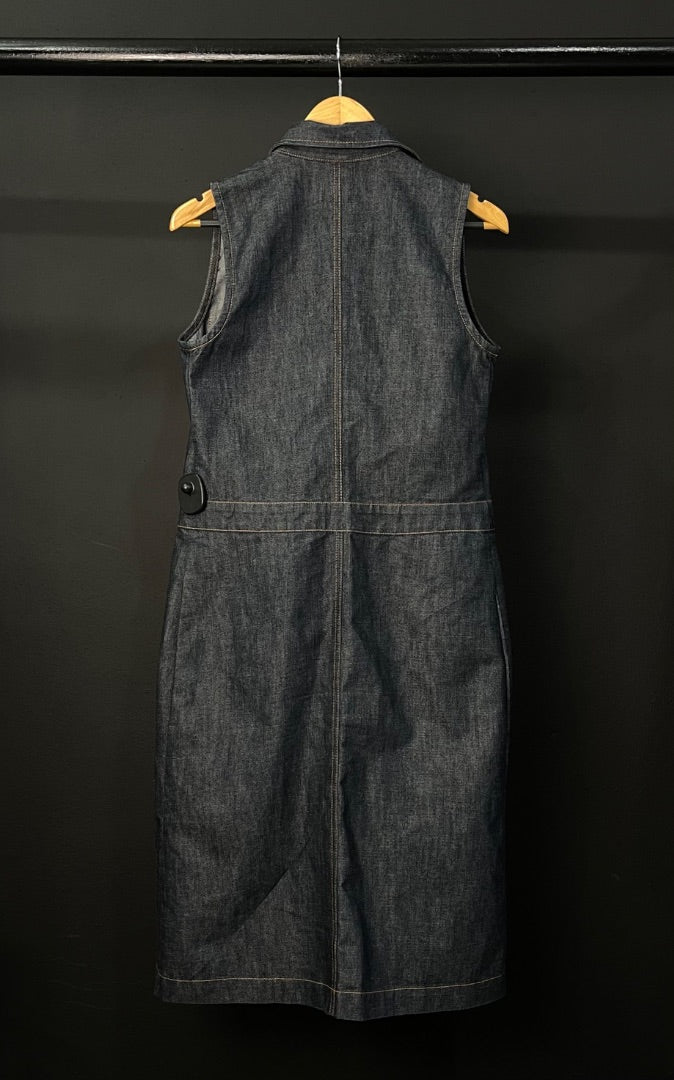 PORTSAID Vestido Sin Manga Azul Talle M