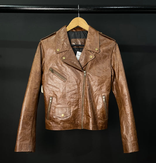 MOTOCUERO Campera Marron Talle L
