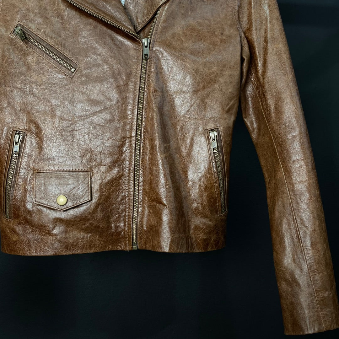 MOTOCUERO Campera Marron Talle L
