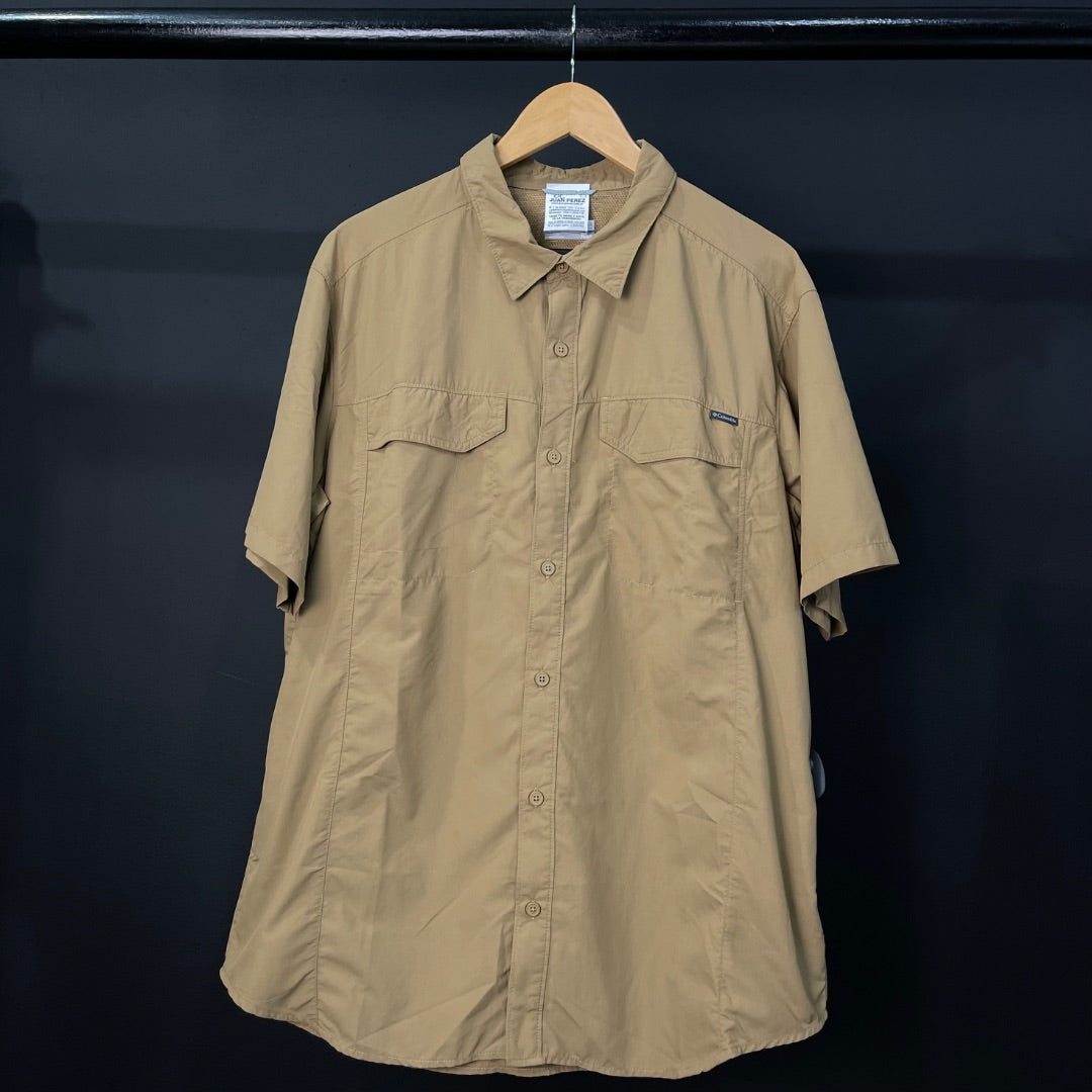 COLUMBIA Camisa Manga Corta Marron Talle XL