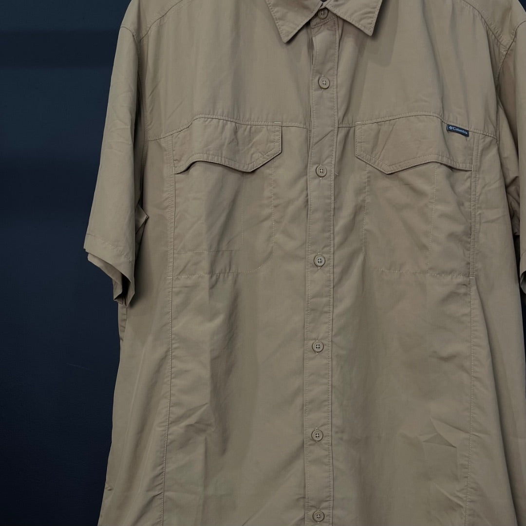 COLUMBIA Camisa Manga Corta Marron Talle XL