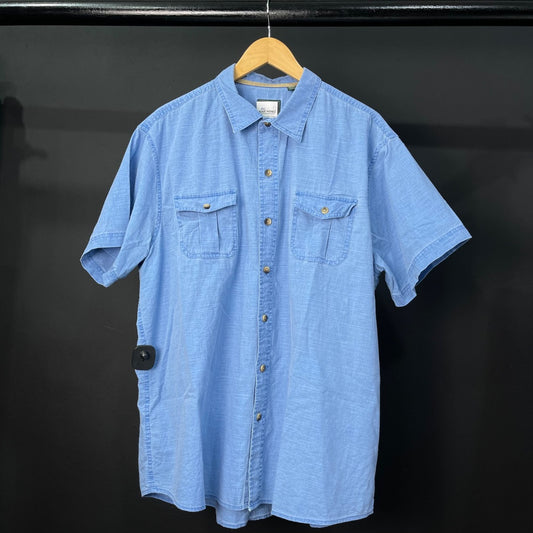 BASS Camisa Manga Corta Celeste Talle XXL