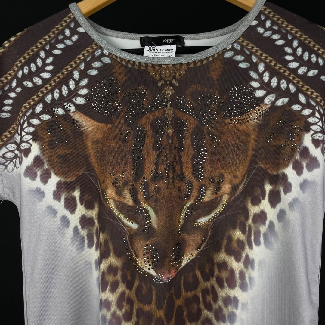 OOG Remera Manga Corta Varios  Animal Print Talle M