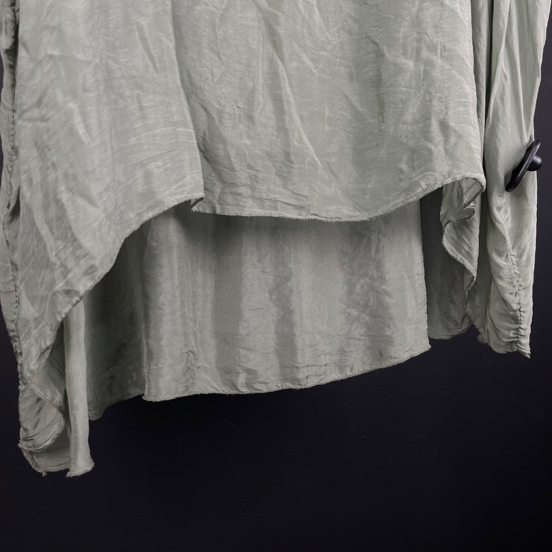 SIN MARCA Blusa Manga Corta Verde Talle XL
