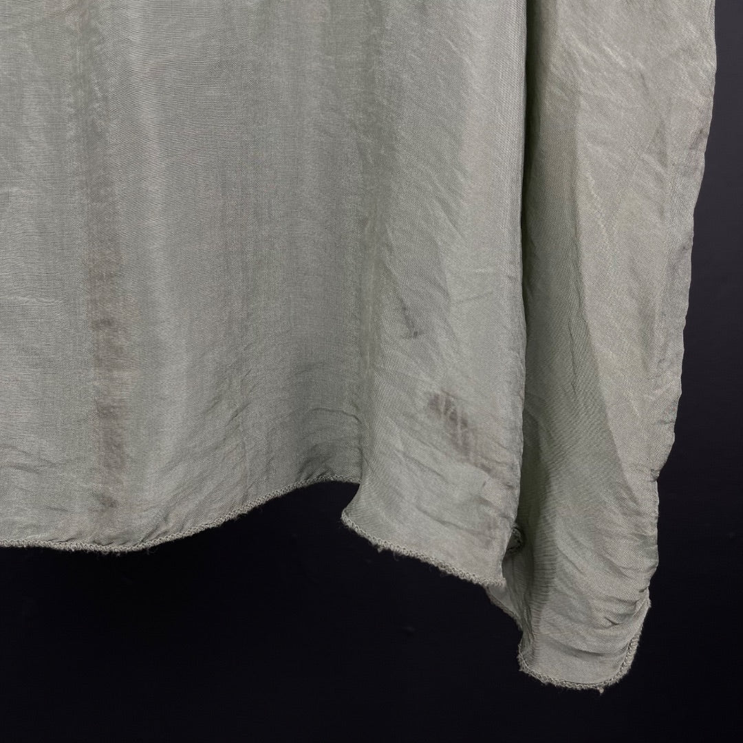 SIN MARCA Blusa Manga Corta Verde Talle XL