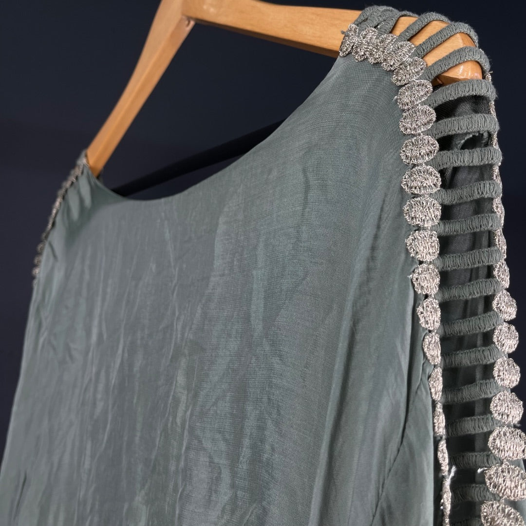 SIN MARCA Blusa Manga Corta Verde Talle XL