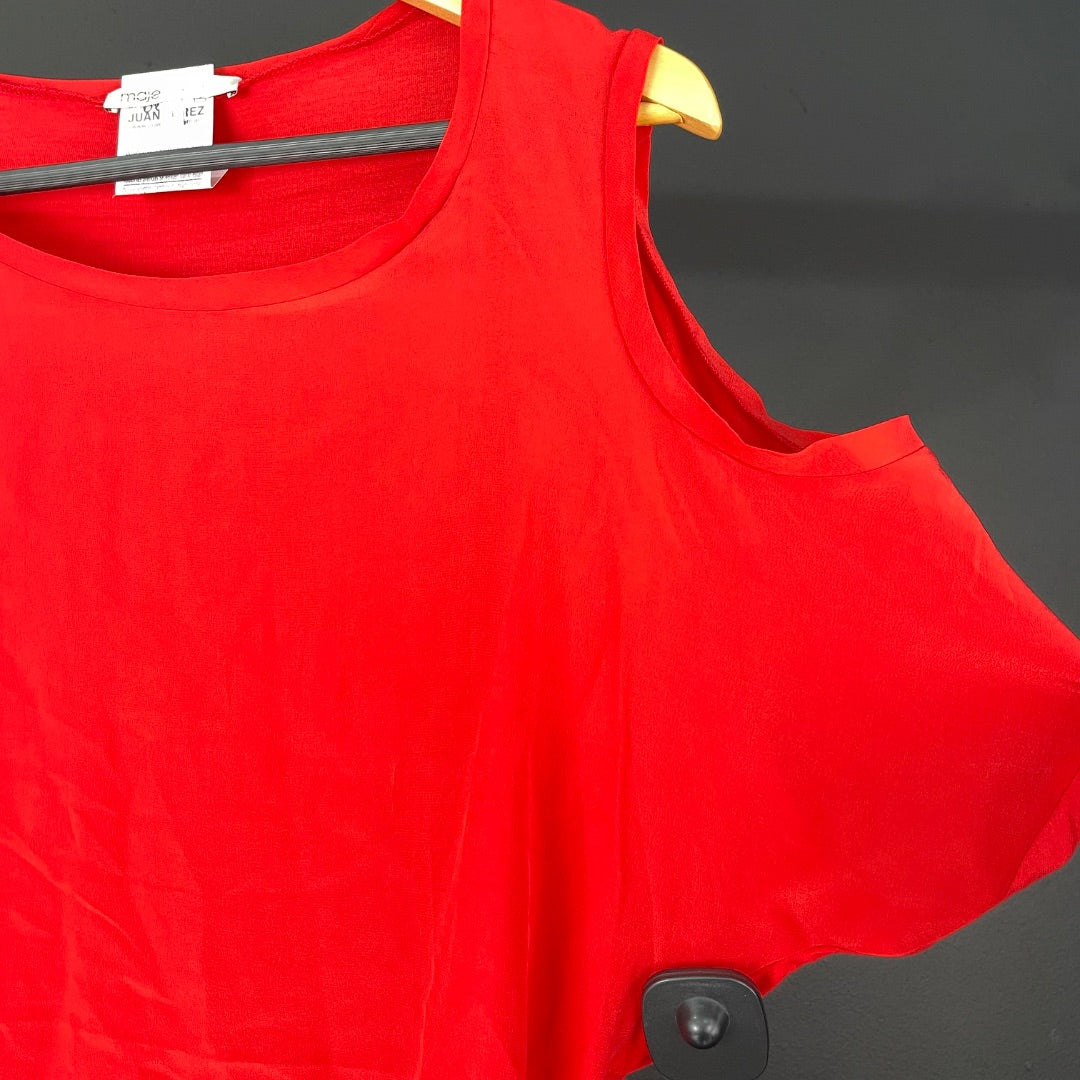 MAJE Blusa Sin Mangas Rojo Talle 1