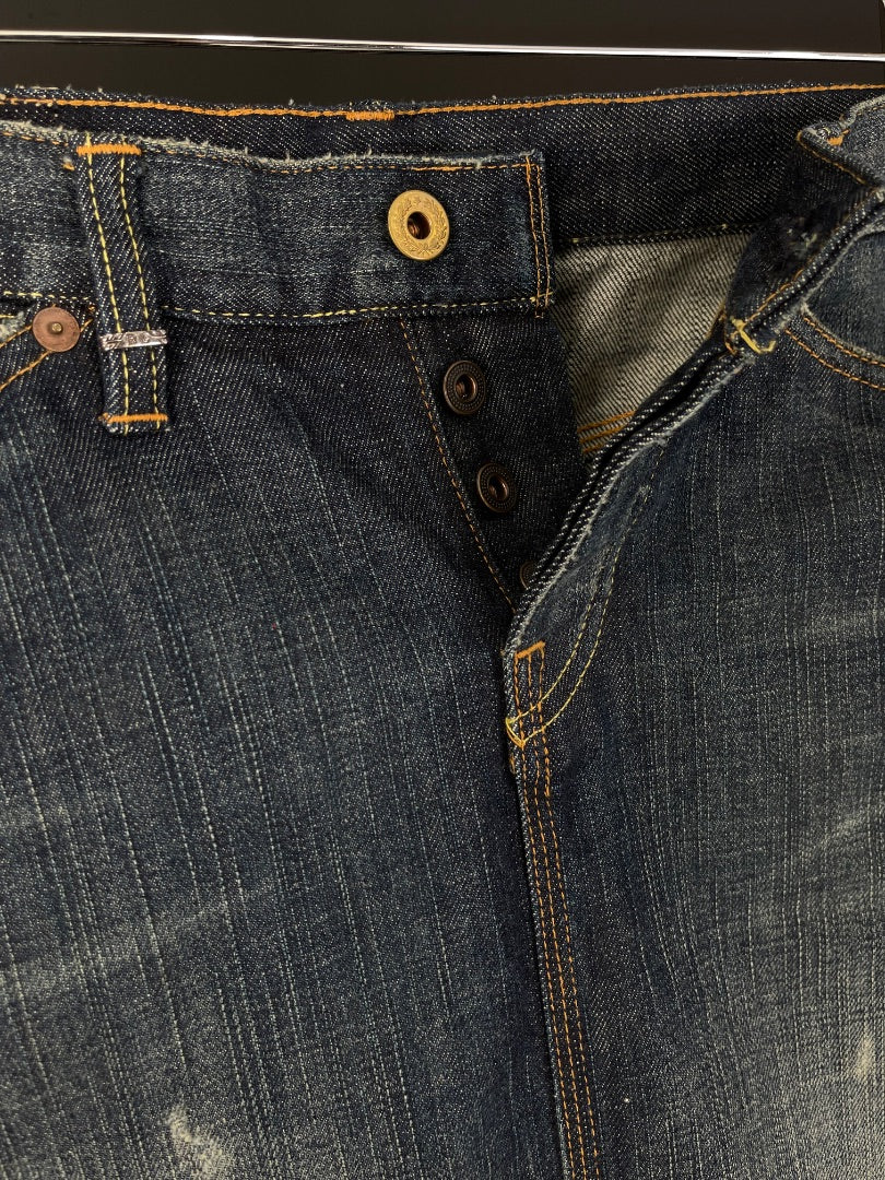 RALPH LAUREN Pollera Media Pierna Azul Talle 27