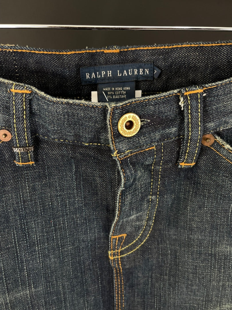 RALPH LAUREN Pollera Media Pierna Azul Talle 27
