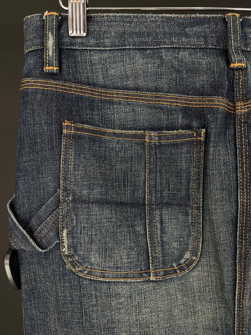 RALPH LAUREN Pollera Media Pierna Azul Talle 27