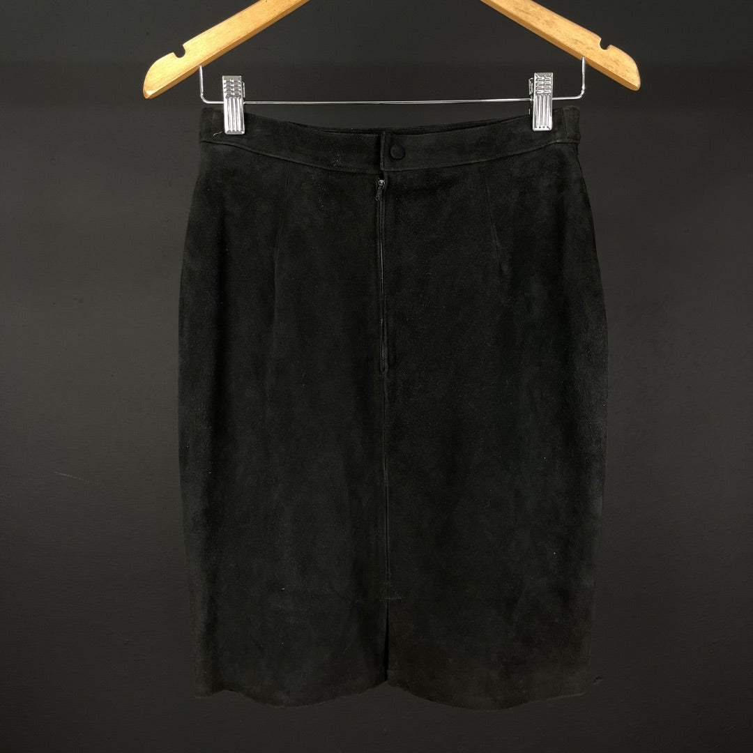 SIN MARCA Pollera Media Pierna Negro Talle M