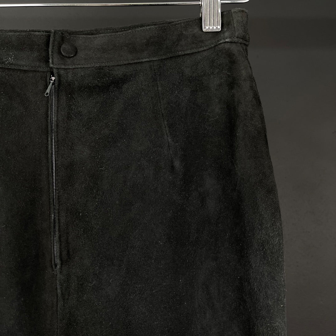 SIN MARCA Pollera Media Pierna Negro Talle M