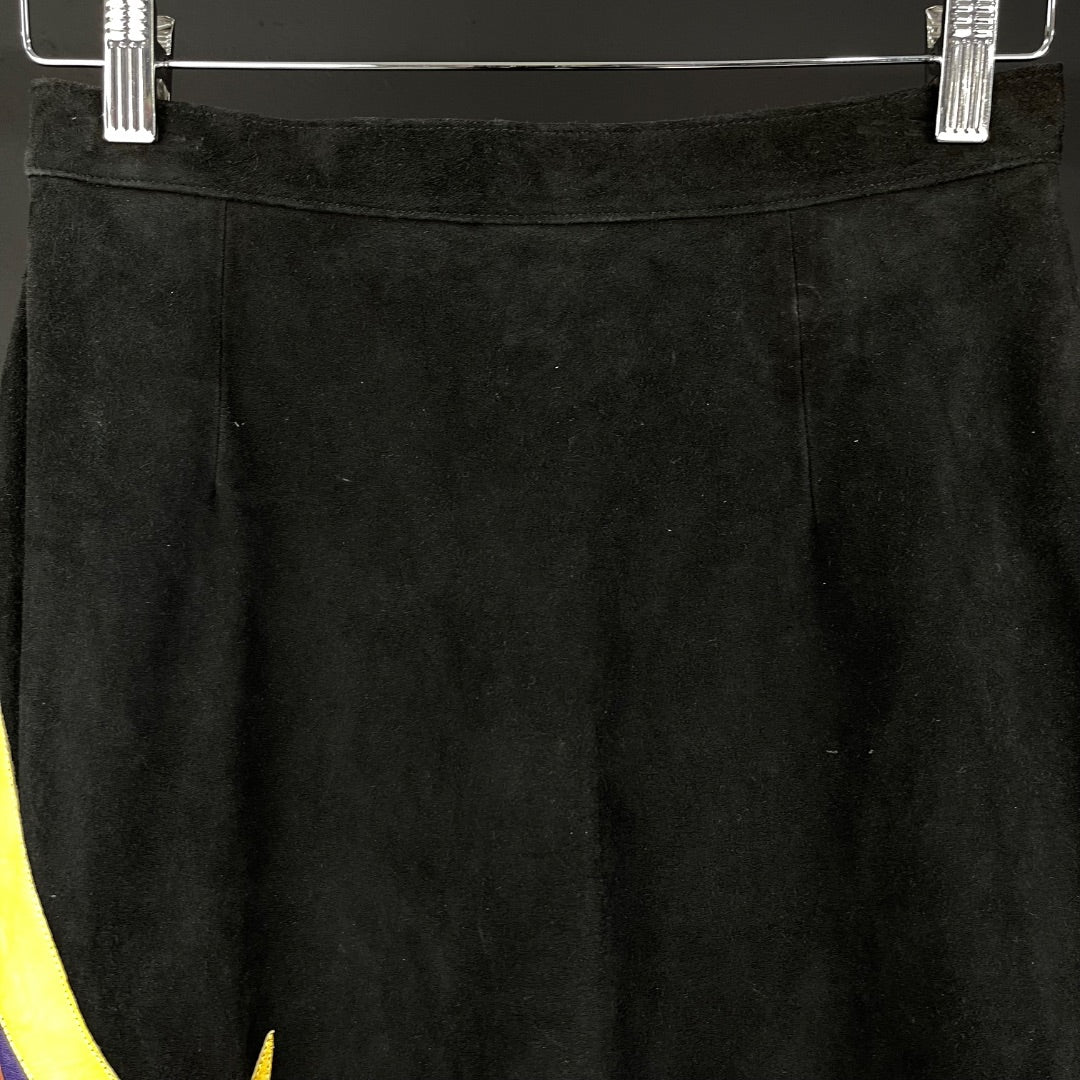 SIN MARCA Pollera Media Pierna Negro Talle M