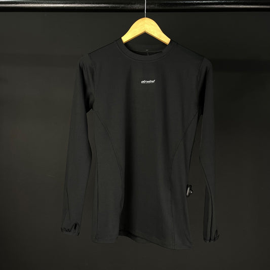 AIRWIND Remera Manga Larga Negro Talle XXL