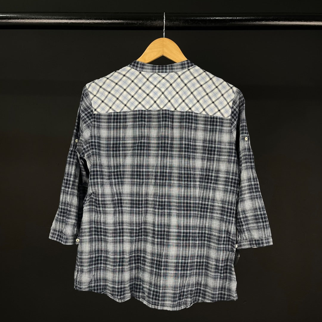 ZARA Camisa Manga Larga Cuadrille Talle M