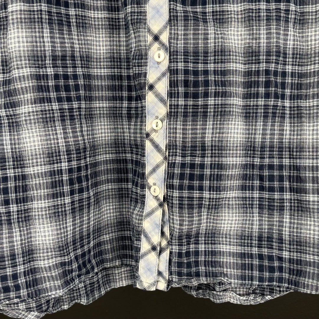 ZARA Camisa Manga Larga Cuadrille Talle M