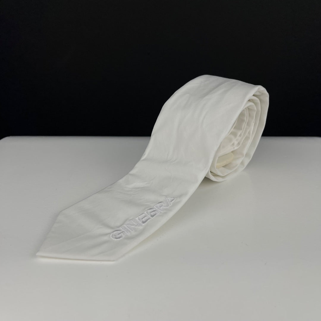 GINEBRA Corbata Blanco Talle Unico