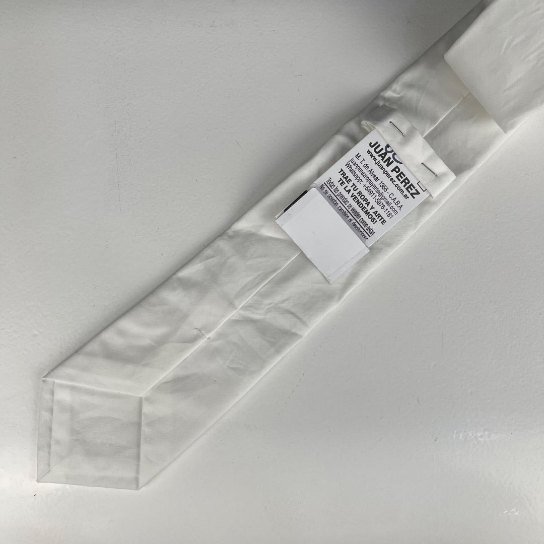GINEBRA Corbata Blanco Talle Unico