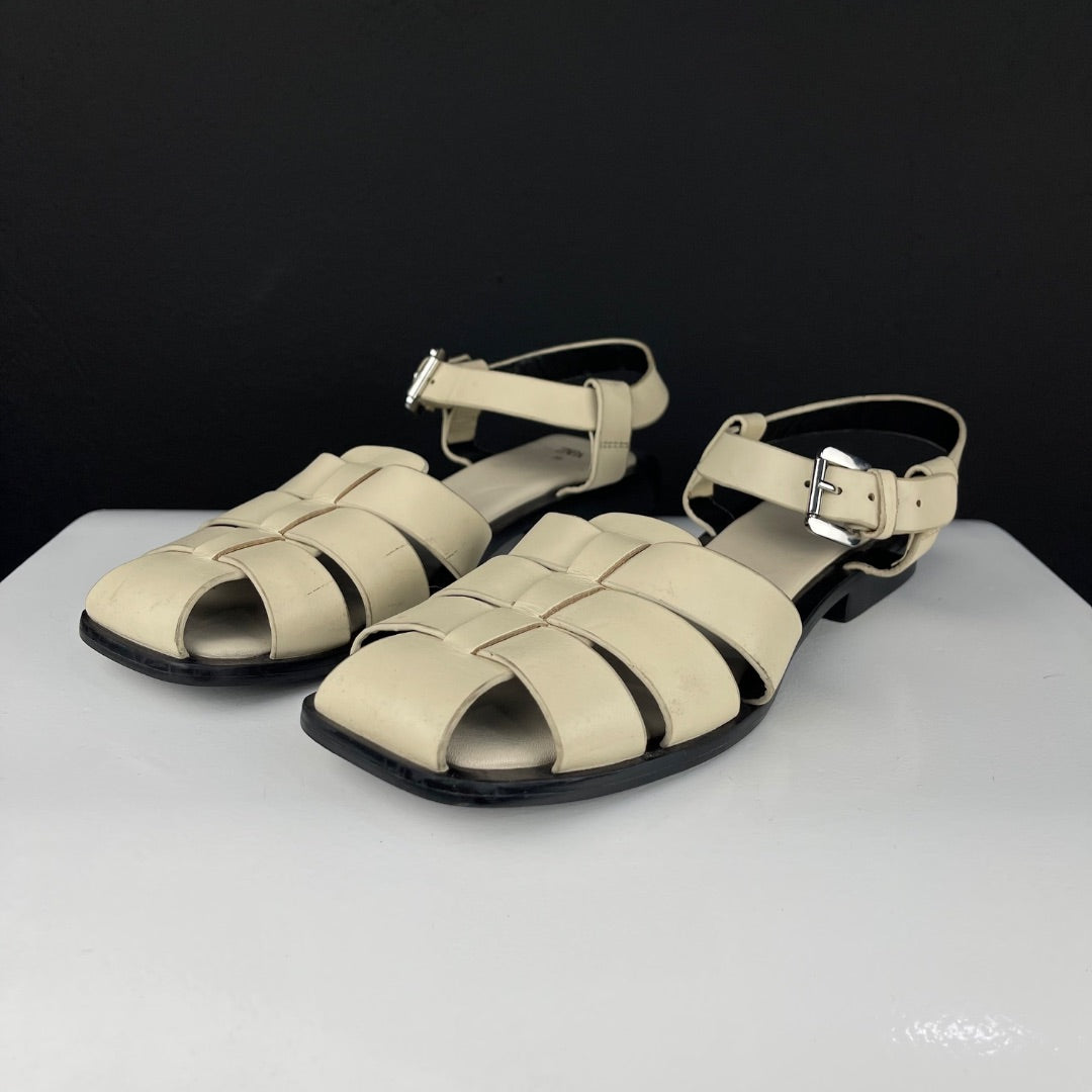 ZARA Sandalias Blanco Talle 38