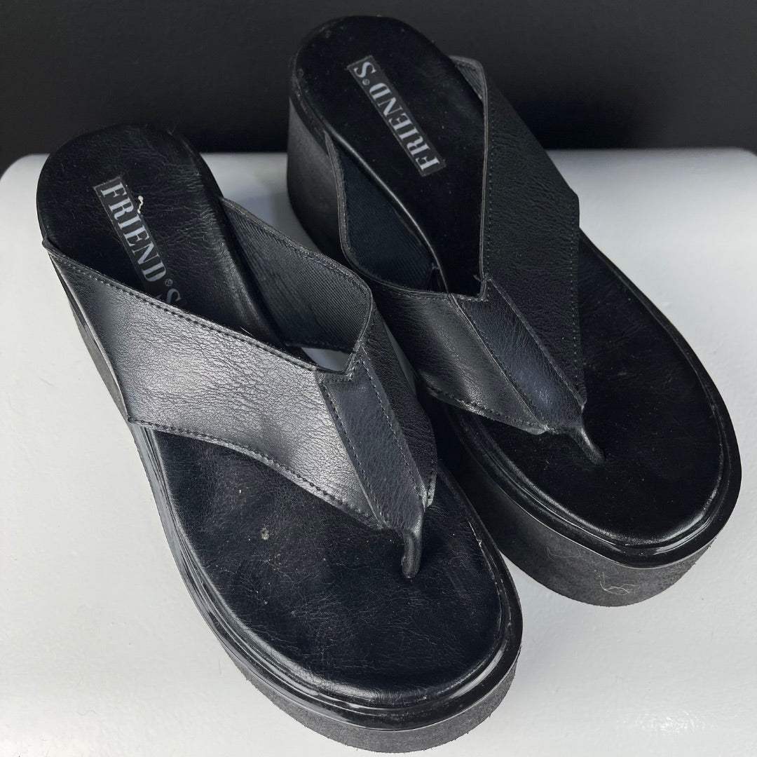 SIN MARCA Ojotas Negro Talle 38