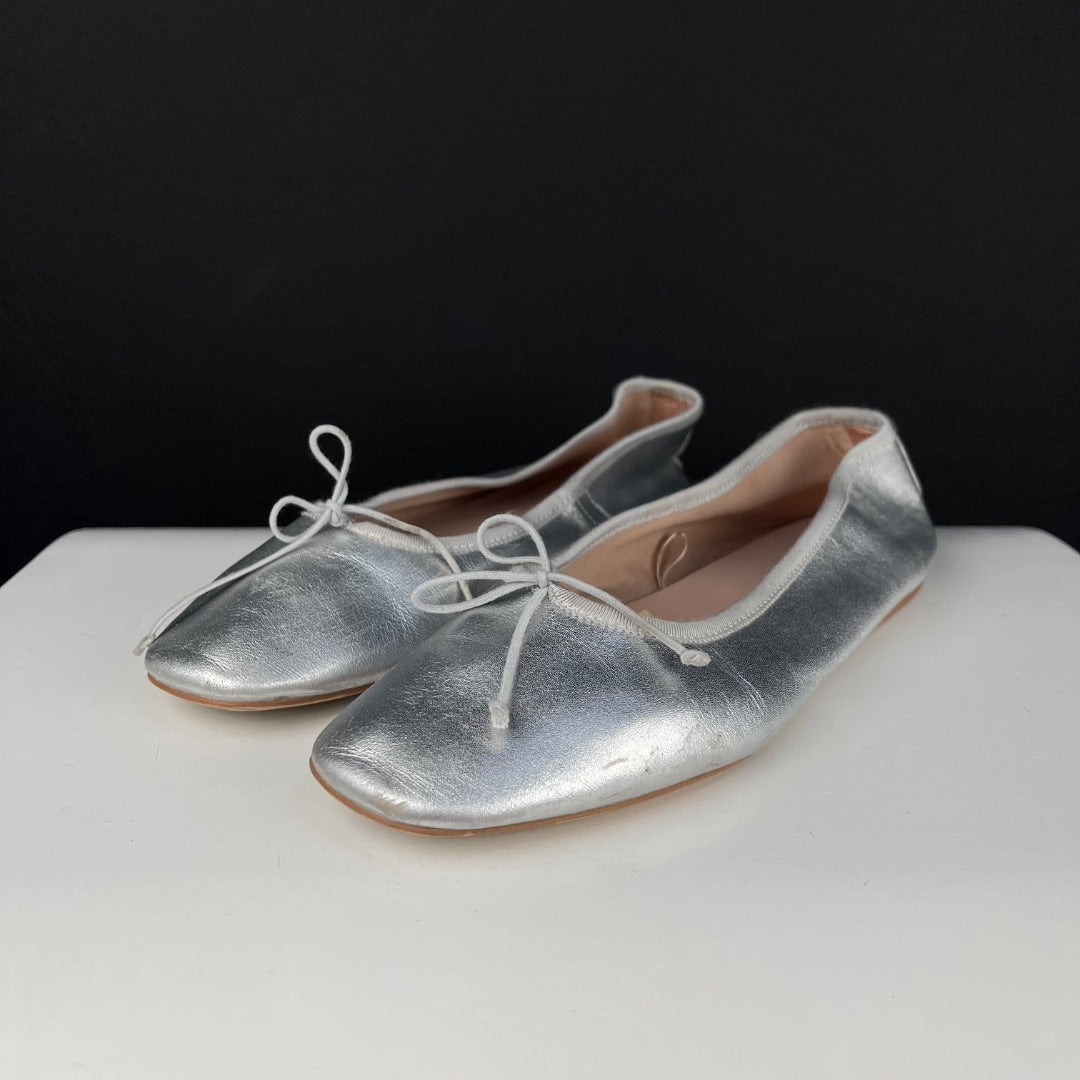 MNG Ballerina Plateado Talle 38