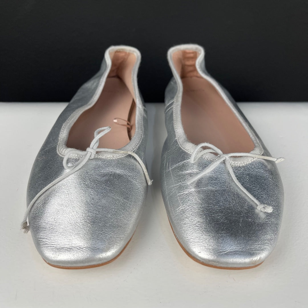 MNG Ballerina Plateado Talle 38