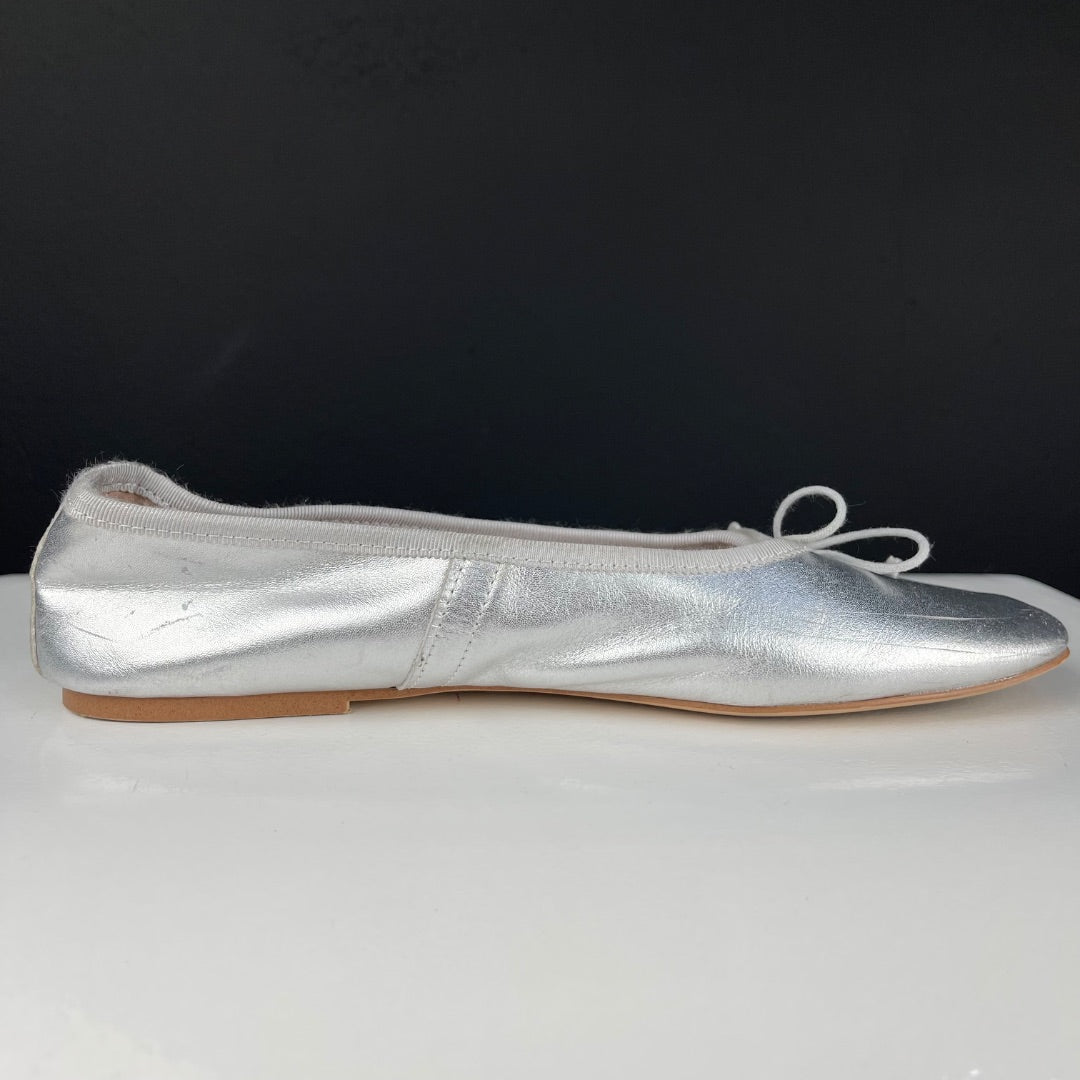 MNG Ballerina Plateado Talle 38