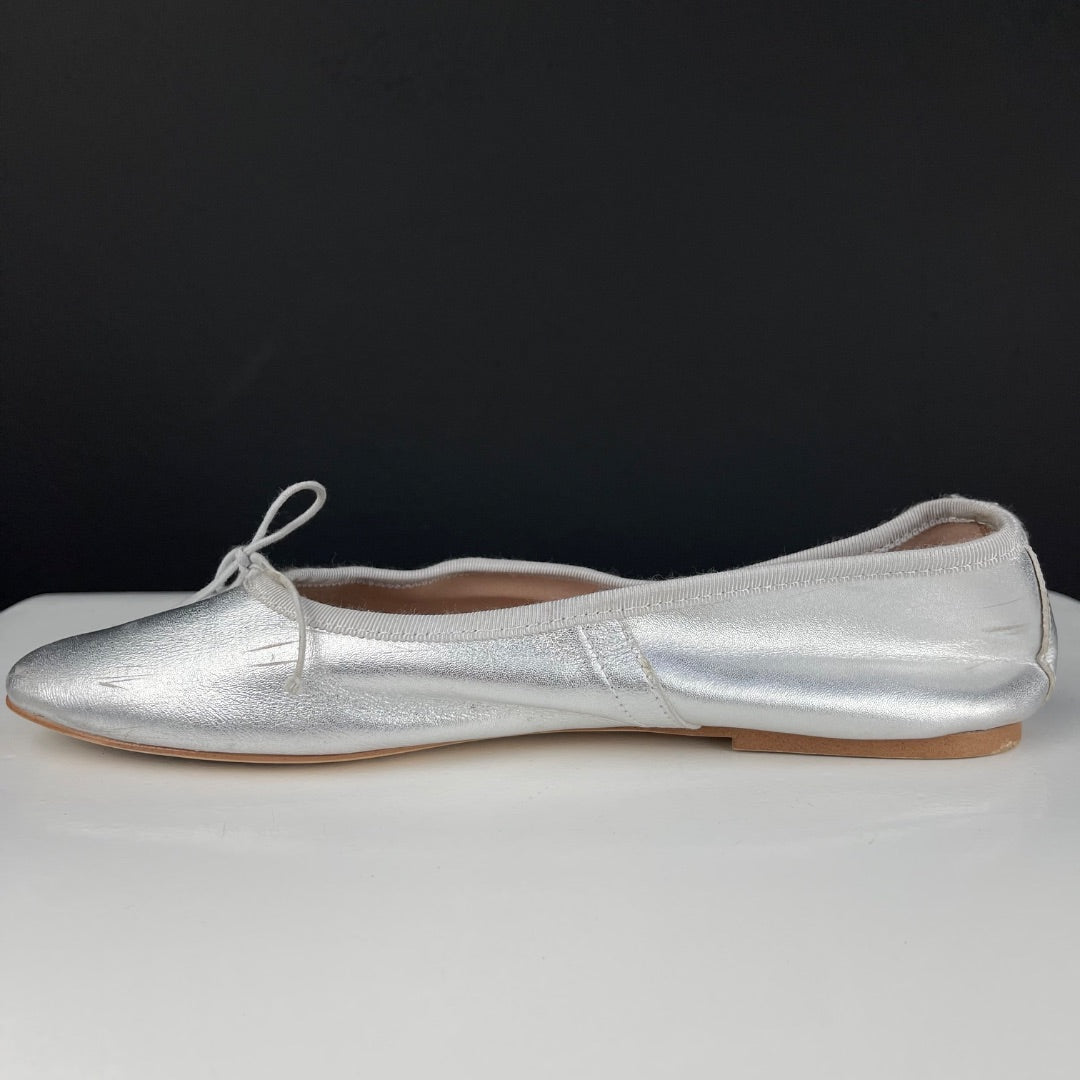 MNG Ballerina Plateado Talle 38