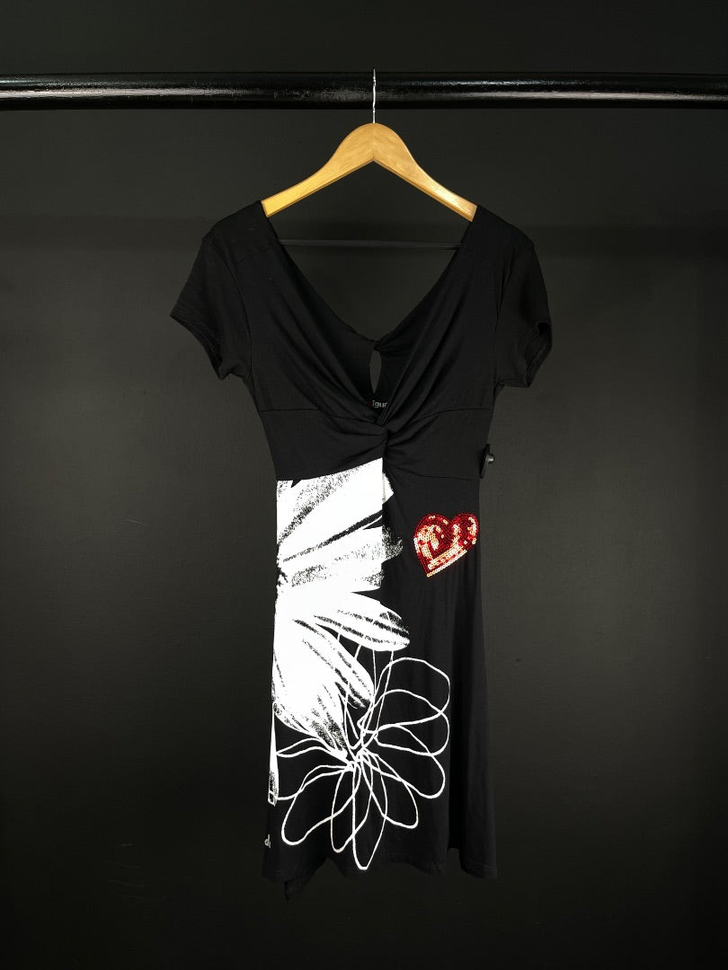 DESIGUAL Vestido Negro Talle 1