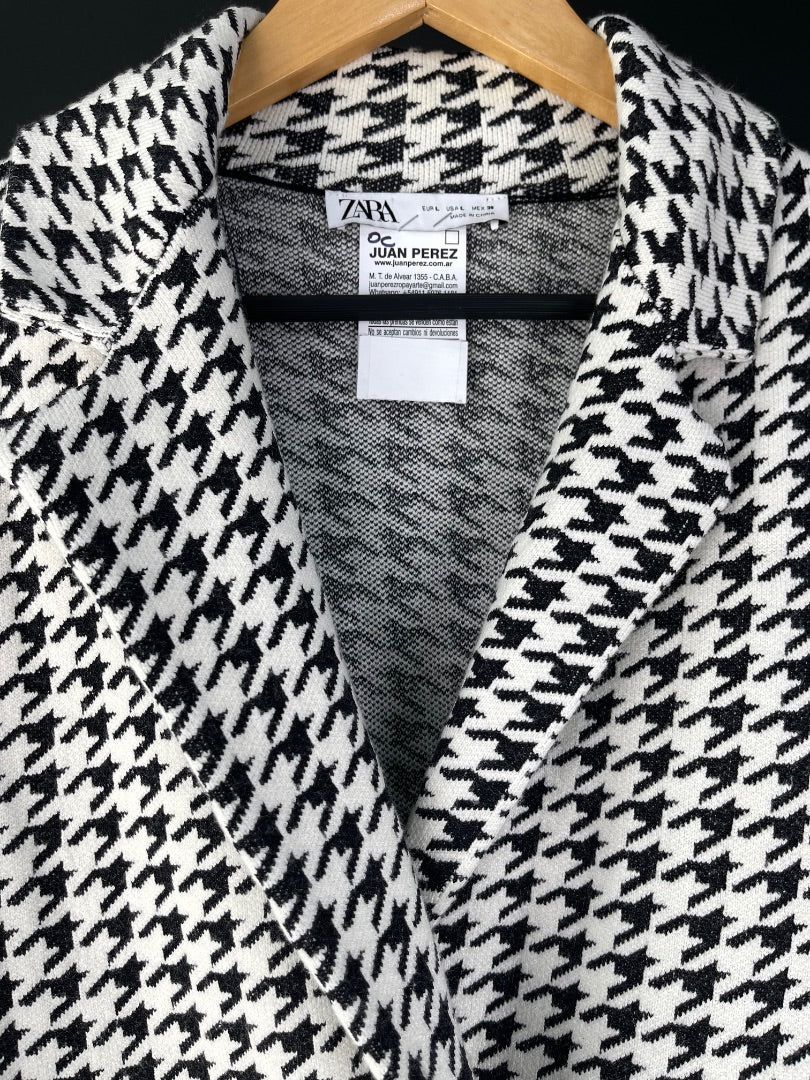 ZARA Saco Varios Pied De Poule Talle L