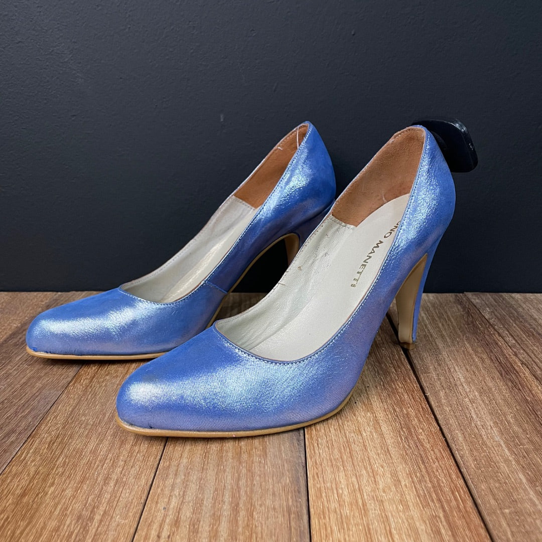 Zapato Taco Alto  Sin Marca  Azul Talle 38