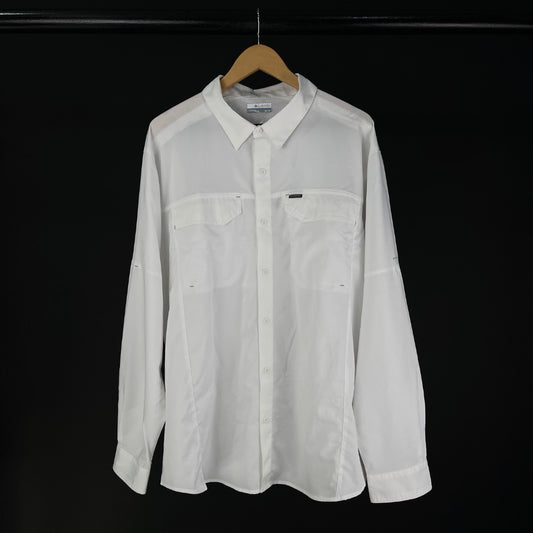 COLUMBIA Camisa Manga Larga Blanco Talle XL