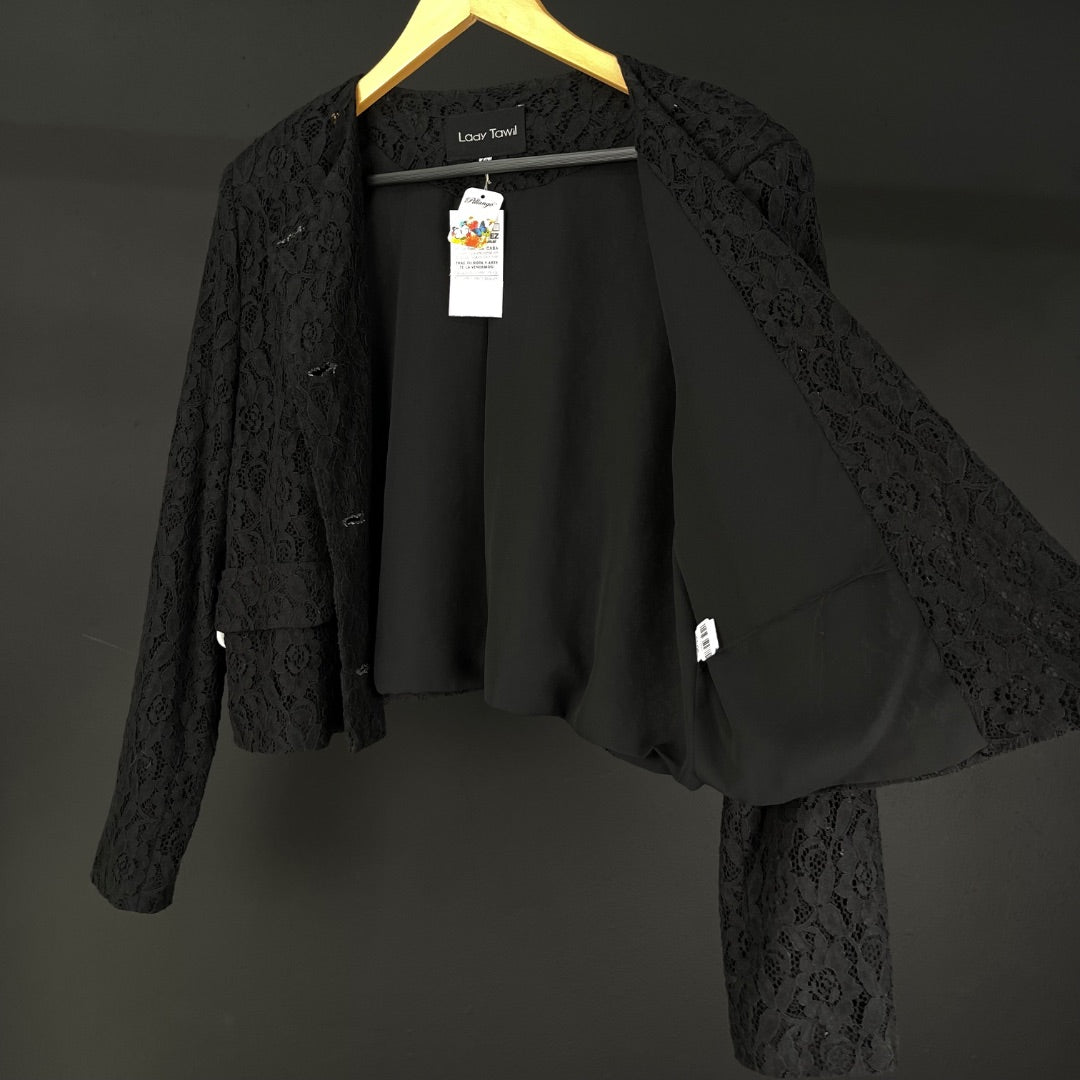 LADY TAWIL Saco Negro Talle 48
