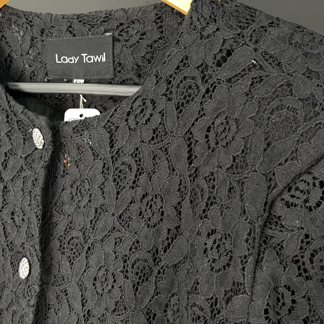 LADY TAWIL Saco Negro Talle 48