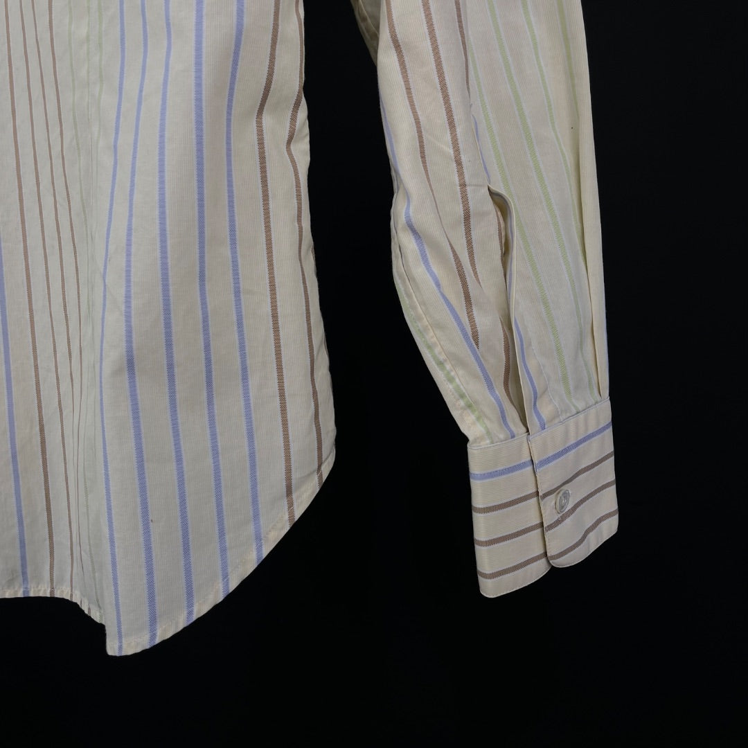 FERRAGAMO  Camisa Manga Larga  Varios Rayado  Talle L