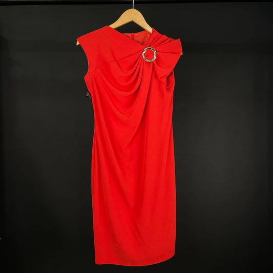 ESCADA Vestido Sin Manga Rojo Talle 34