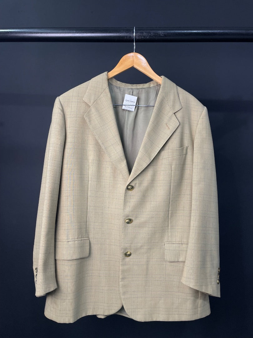 PIERRE CARDIN  Saco  Varios Escoces Verde  Talle 55