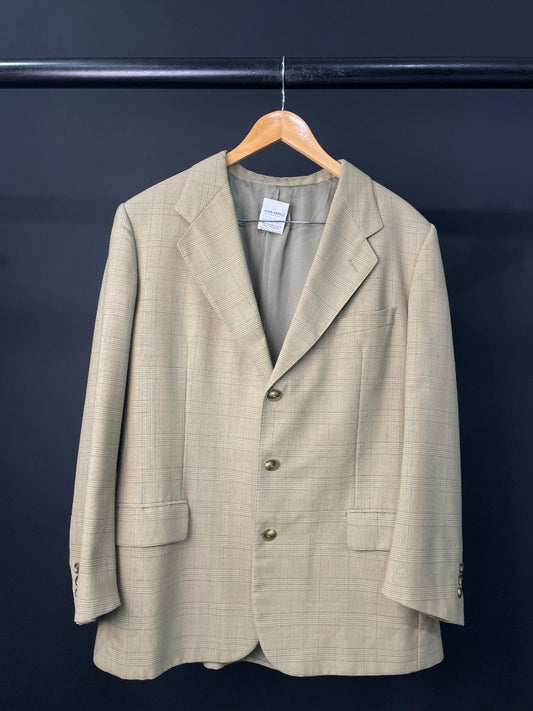PIERRE CARDIN  Saco  Varios Escoces Verde  Talle 55